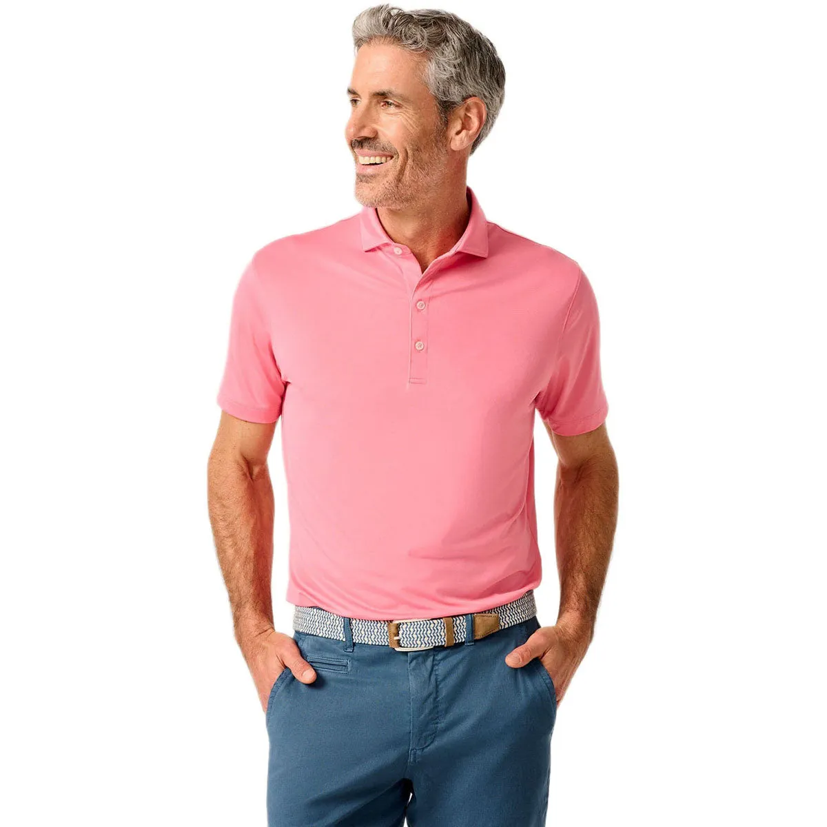 Johnnie-O Men's Azalea Birdie Solid Jersey Performance Polo sold by Merchology product image thumbnail 2