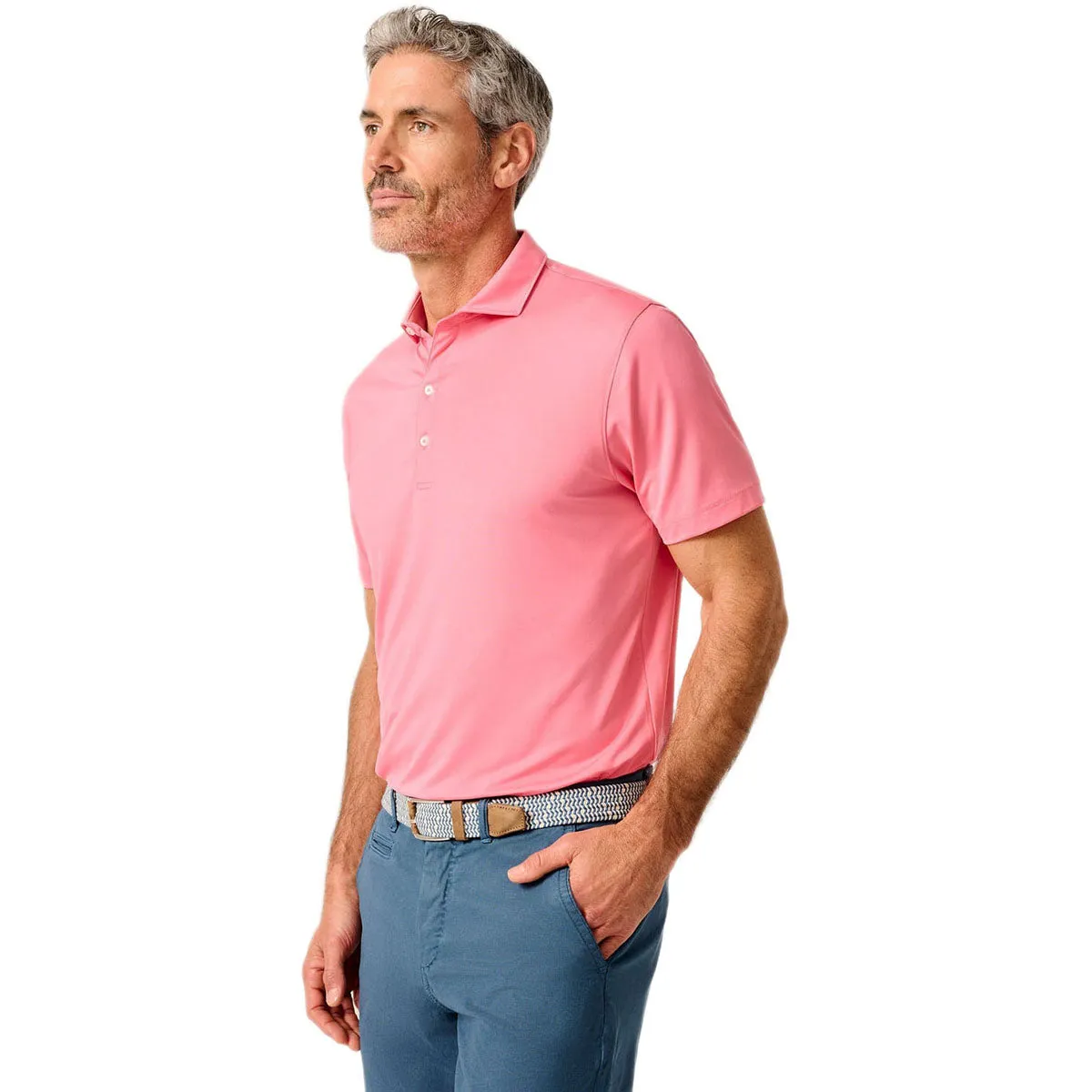 Johnnie-O Men's Azalea Birdie Solid Jersey Performance Polo sold by Merchology product image thumbnail 3