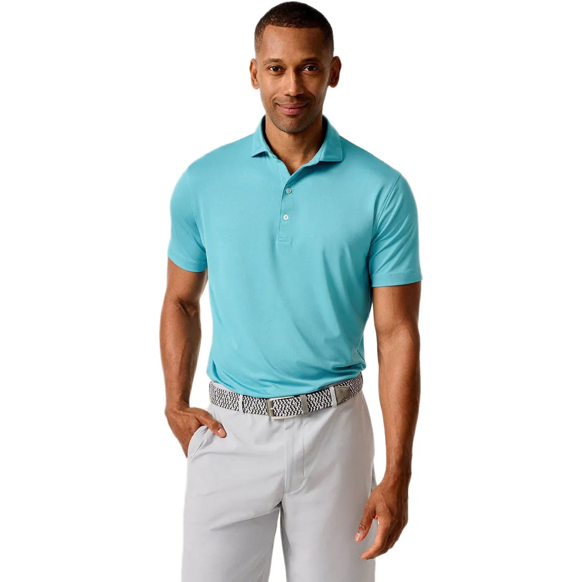 Johnnie-O Men's Haze Birdie Solid Jersey Performance Polo sold by Merchology product image thumbnail 2