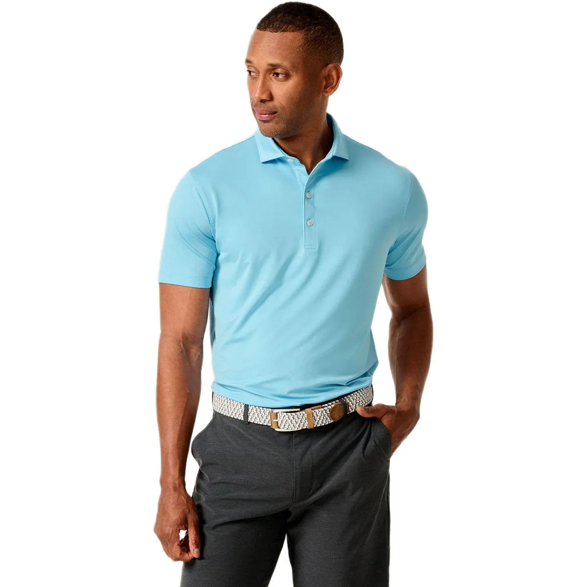 Johnnie-O Men's Mahalo Birdie Solid Jersey Performance Polo sold by Merchology product image thumbnail 2