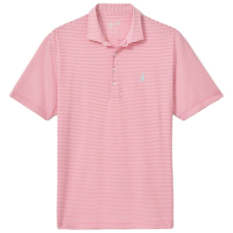 Johnnie-O Men's Azalea Dru Stripe Performance Mesh Polo sold by Merchology