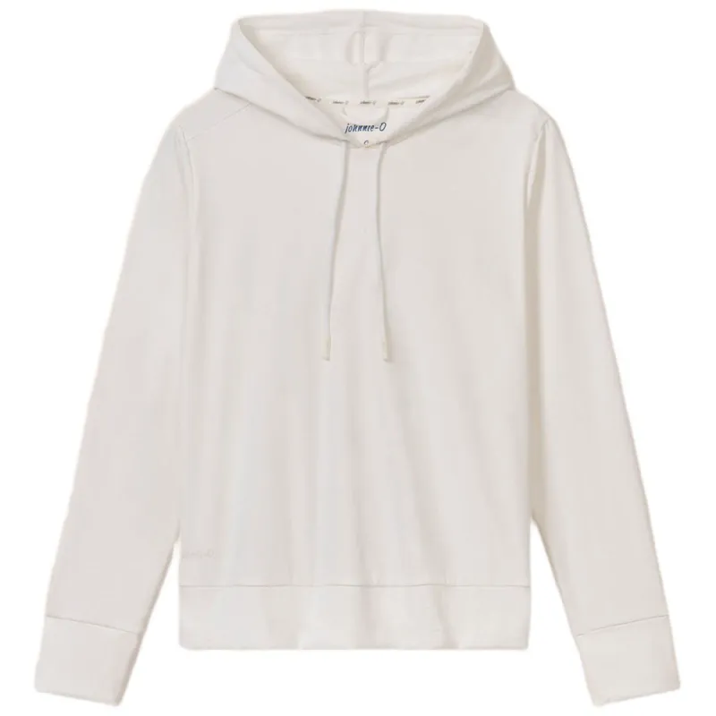 Johnnie-O Women's White Nalla Performance Hoodie sold by Merchology