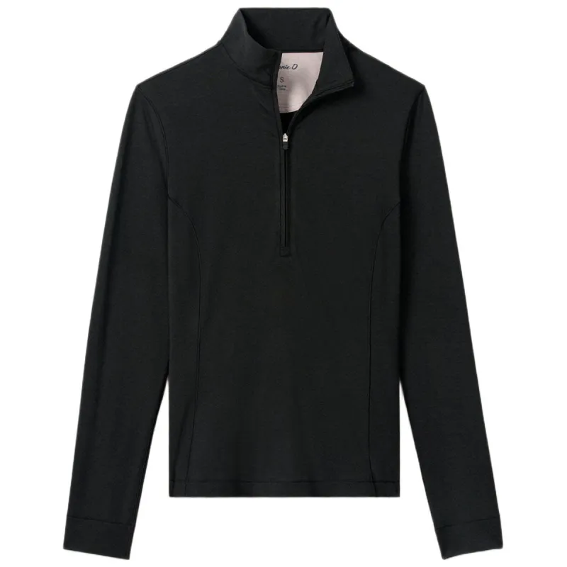 Johnnie-O Women's Black Susie Performance 1/4-Zip sold by Merchology