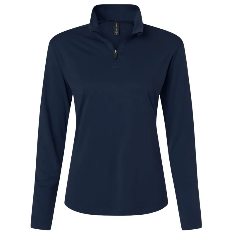 AllPro Women's Navy Pro-Lock Performance Quarter-Zip Pullover sold by Merchology