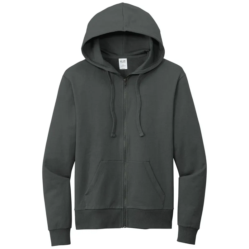 Allmade Unisex Terrain Grey Organic French Terry Full-Zip Hoodie sold by Merchology