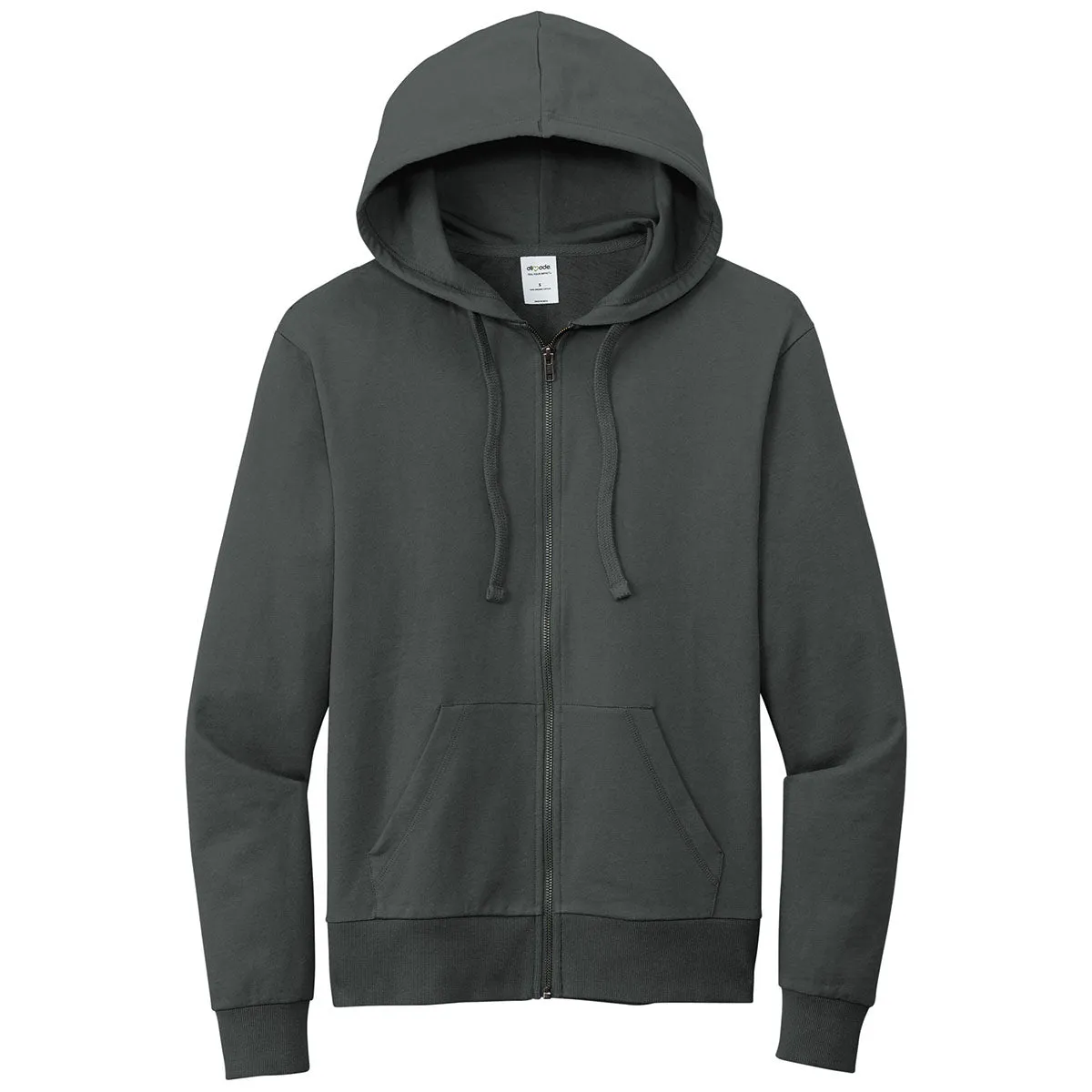 Allmade Unisex Terrain Grey Organic French Terry Full-Zip Hoodie sold by Merchology