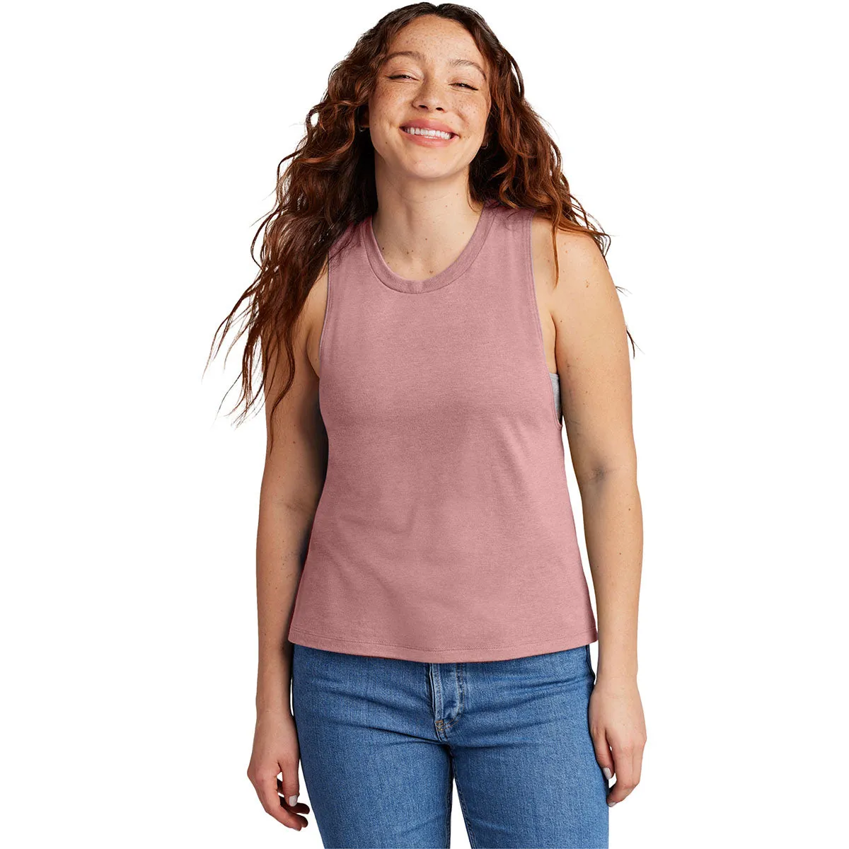 Allmade Women's Vintage Rose Tri-Blend Muscle Tank sold by Merchology product image thumbnail 3