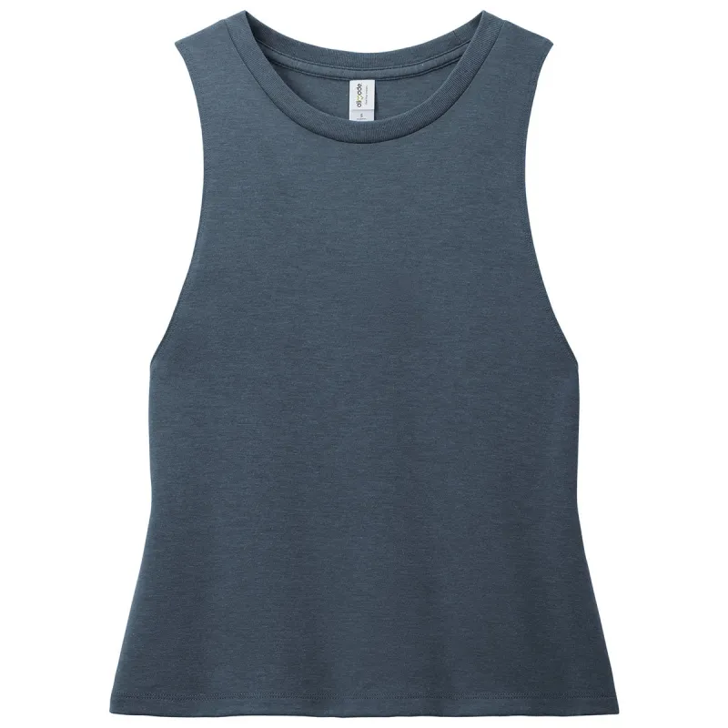 Allmade Women's Rebel Blue Tri-Blend Muscle Tank made by Merchology