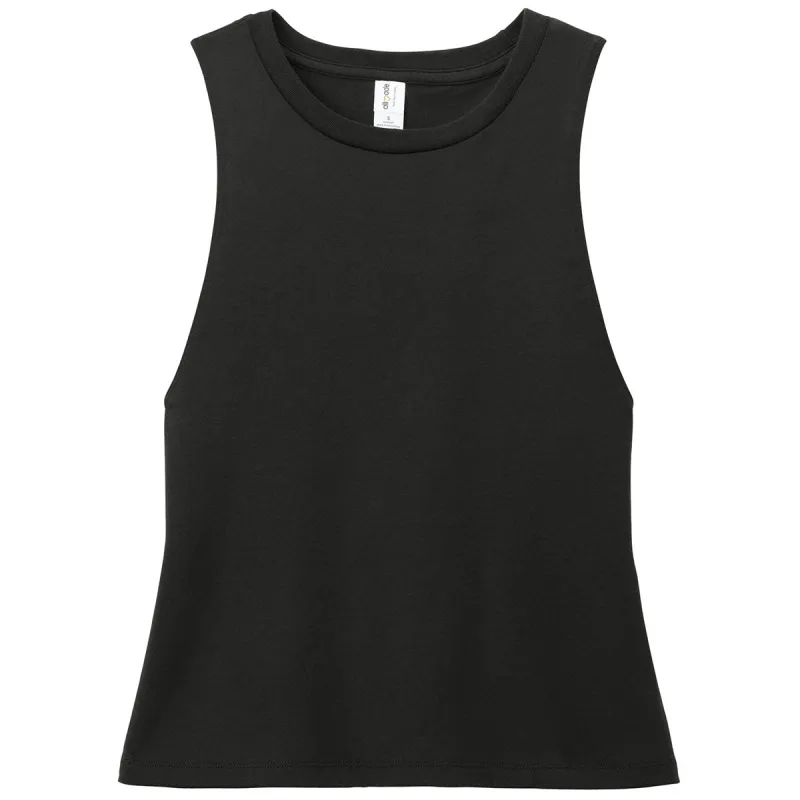 Allmade Women's Deep Black Tri-Blend Muscle Tank made by Merchology