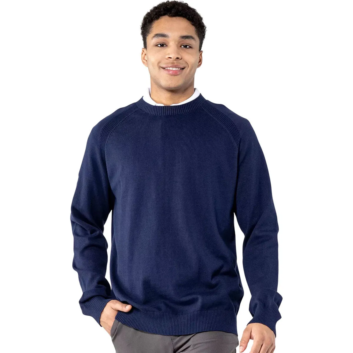 Levelwear Men's Navy Fireside Sweater sold by Merchology product image thumbnail 4