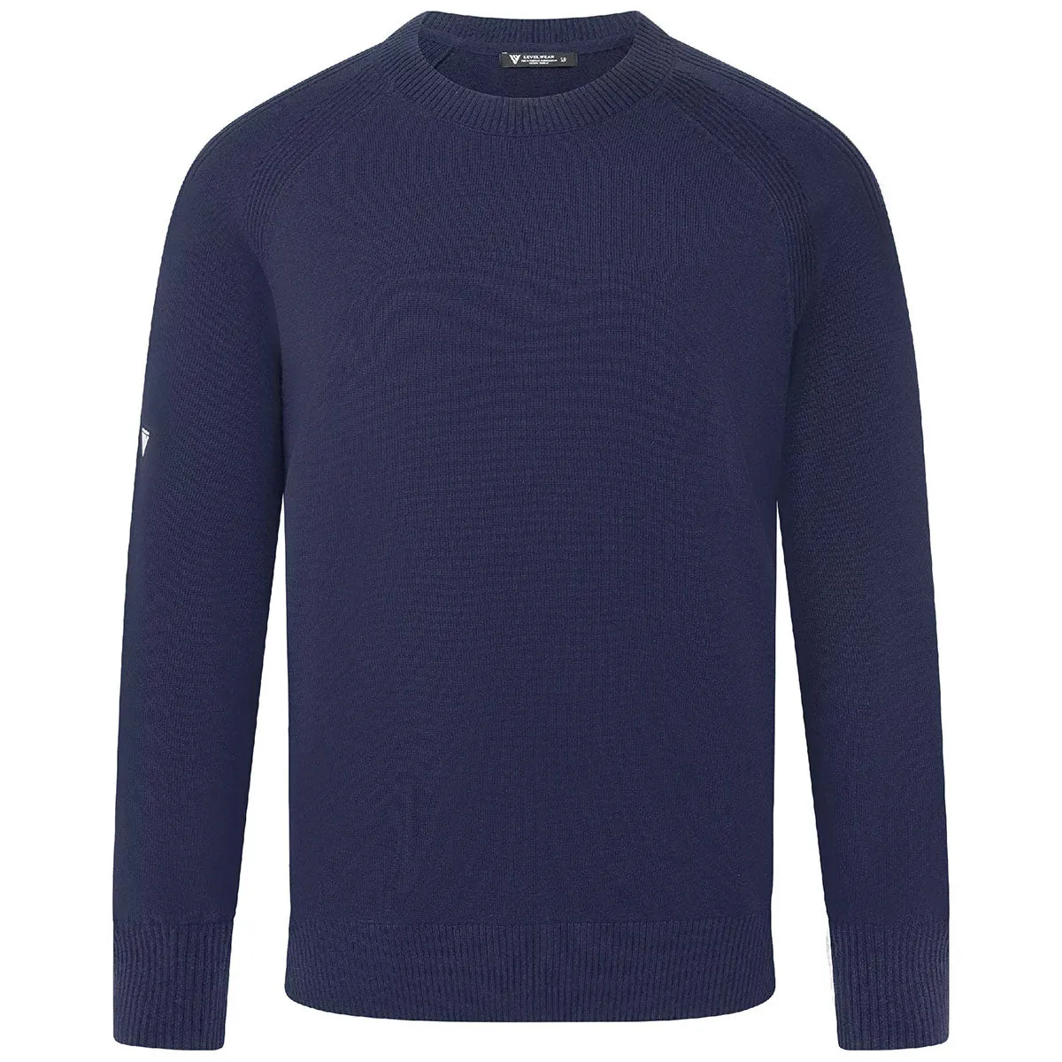 Levelwear Men's Navy Fireside Sweater sold by Merchology