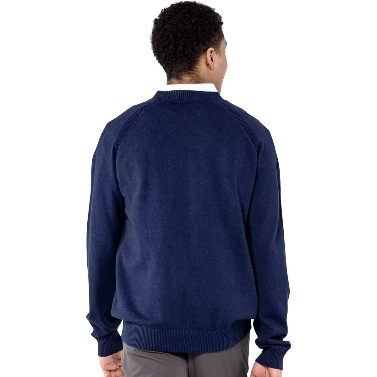 Levelwear Men's Navy Fireside Sweater sold by Merchology product image thumbnail 5