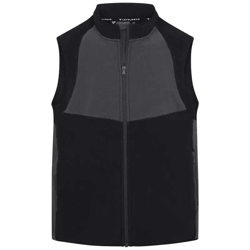 Levelwear Men's Black Adventure Vest made by Merchology