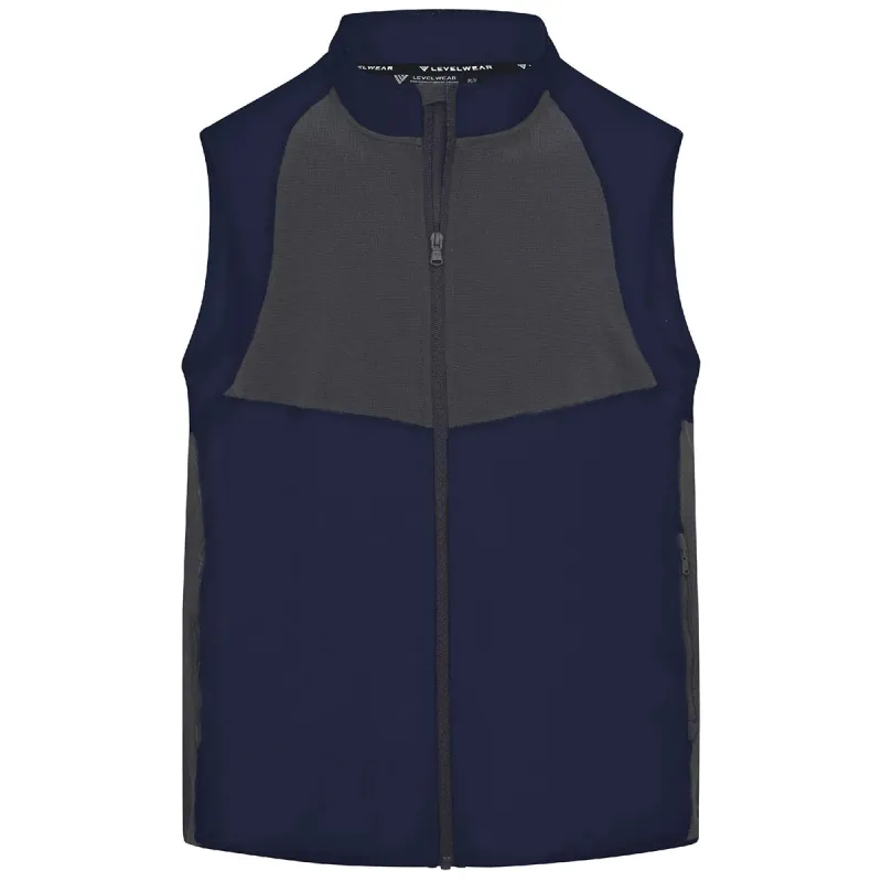 Levelwear Men's Navy Adventure Vest made by Merchology