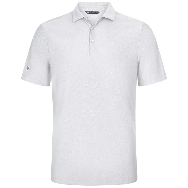 Levelwear Men's White Eternal Polo made by Merchology
