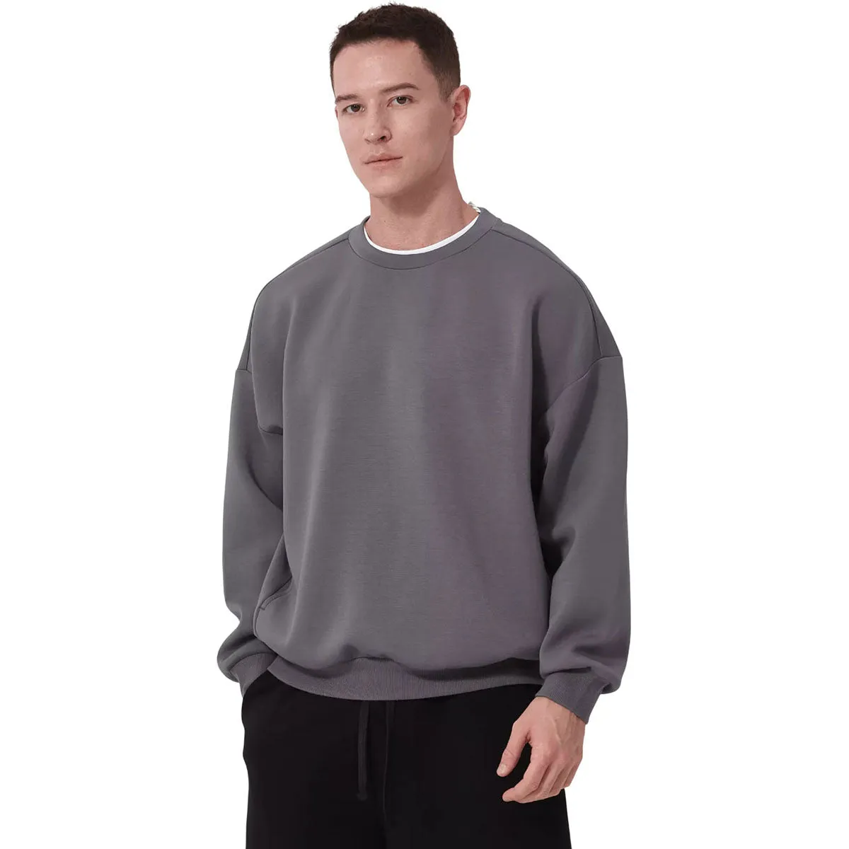 Levelwear Unisex Grey Stone Luxe Signature Crew sold by Merchology product image thumbnail 4