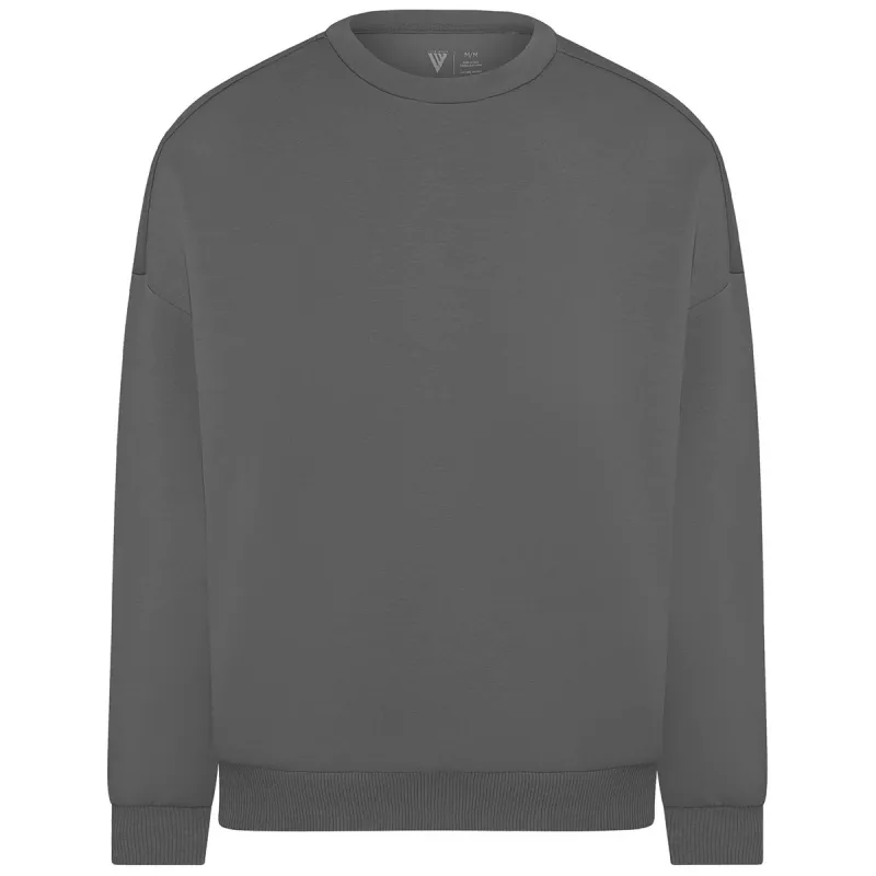 Levelwear Unisex Grey Stone Luxe Signature Crew made by Merchology