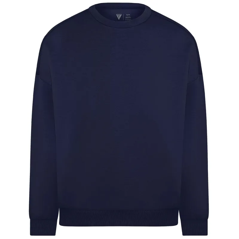 Levelwear Unisex Navy Luxe Signature Crew made by Merchology