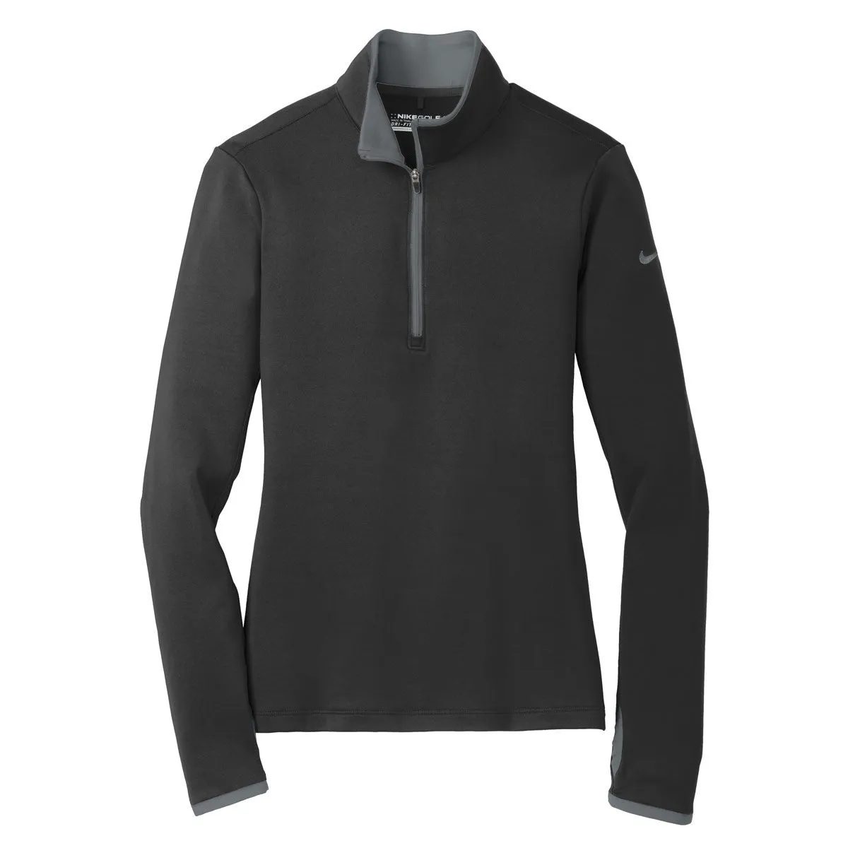 48-Hour Nike Women's Black/Grey Dri-FIT Stretch 1/2-Zip sold by Merchology