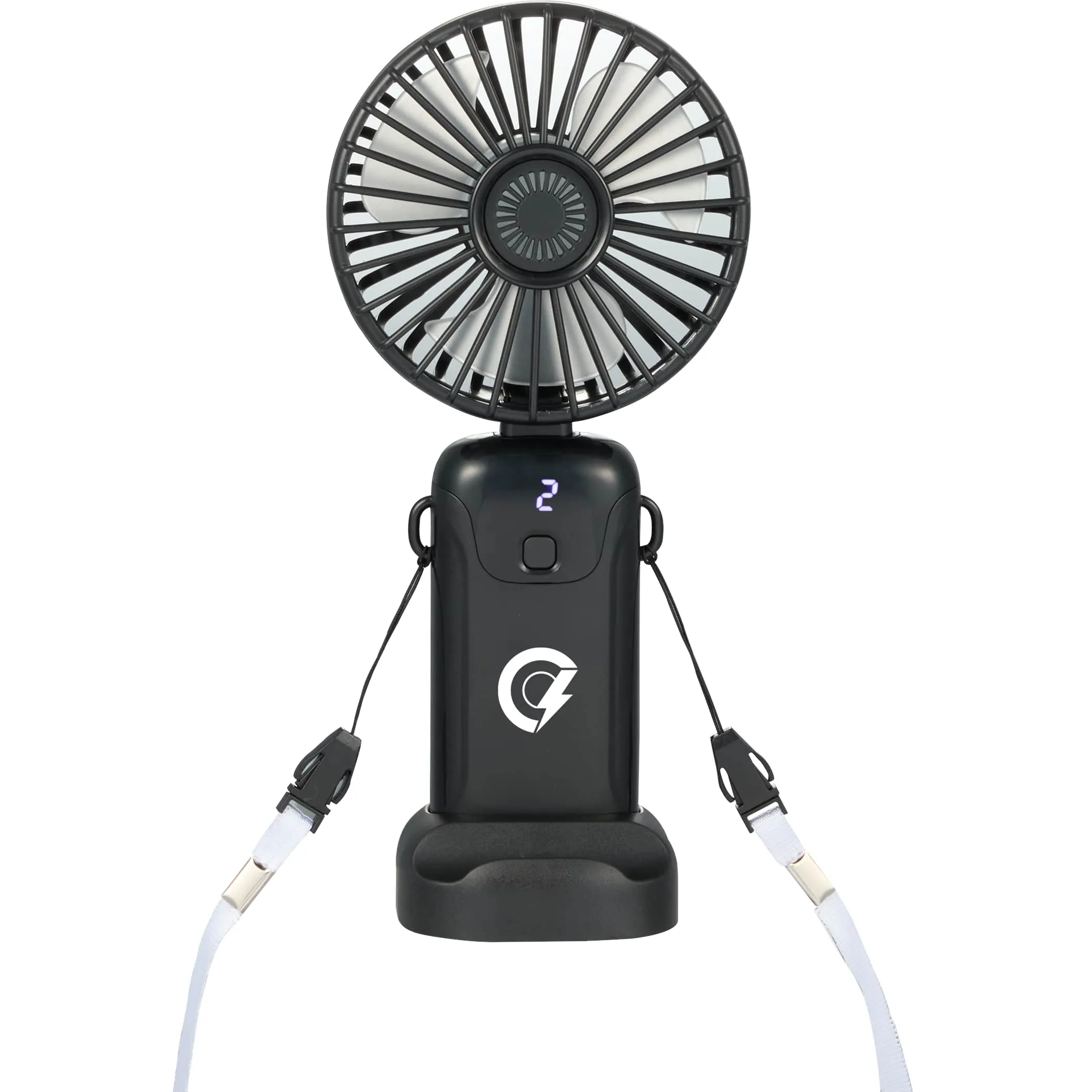 Bullet Black Rechargeable Personal LED Fan sold by Merchology product image thumbnail 3