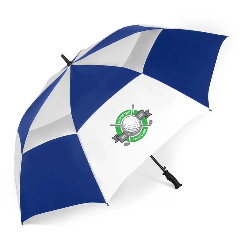 Shed Rain Royal/White Windjammer 62" Vented Auto-Open Golf Umbrella made by Merchology