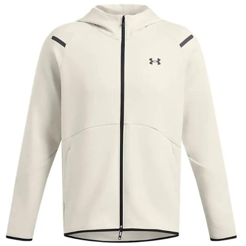 Under Armour Men's Summit White/Black Unstoppable Fleece Full-Zip made by Under Armour