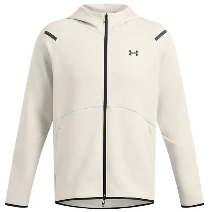 Under Armour Men's Summit White/Black Unstoppable Fleece Full-Zip sold by Merchology
