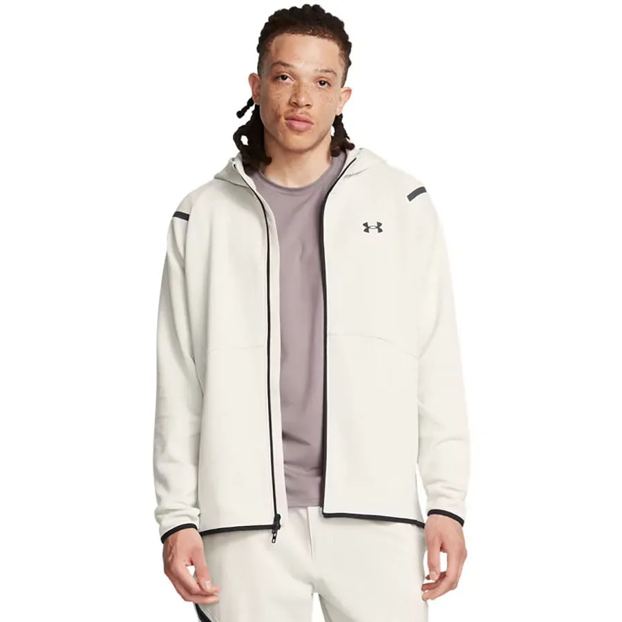 Under Armour Men's Summit White/Black Unstoppable Fleece Full-Zip sold by Merchology product image thumbnail 3