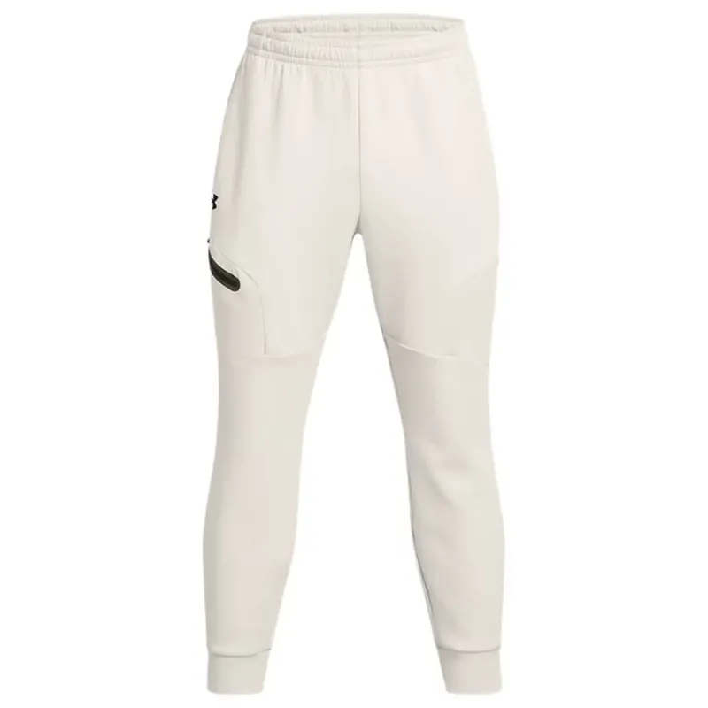 Under Armour Men's Summit White/Black Unstoppable Fleece Joggers made by Under Armour