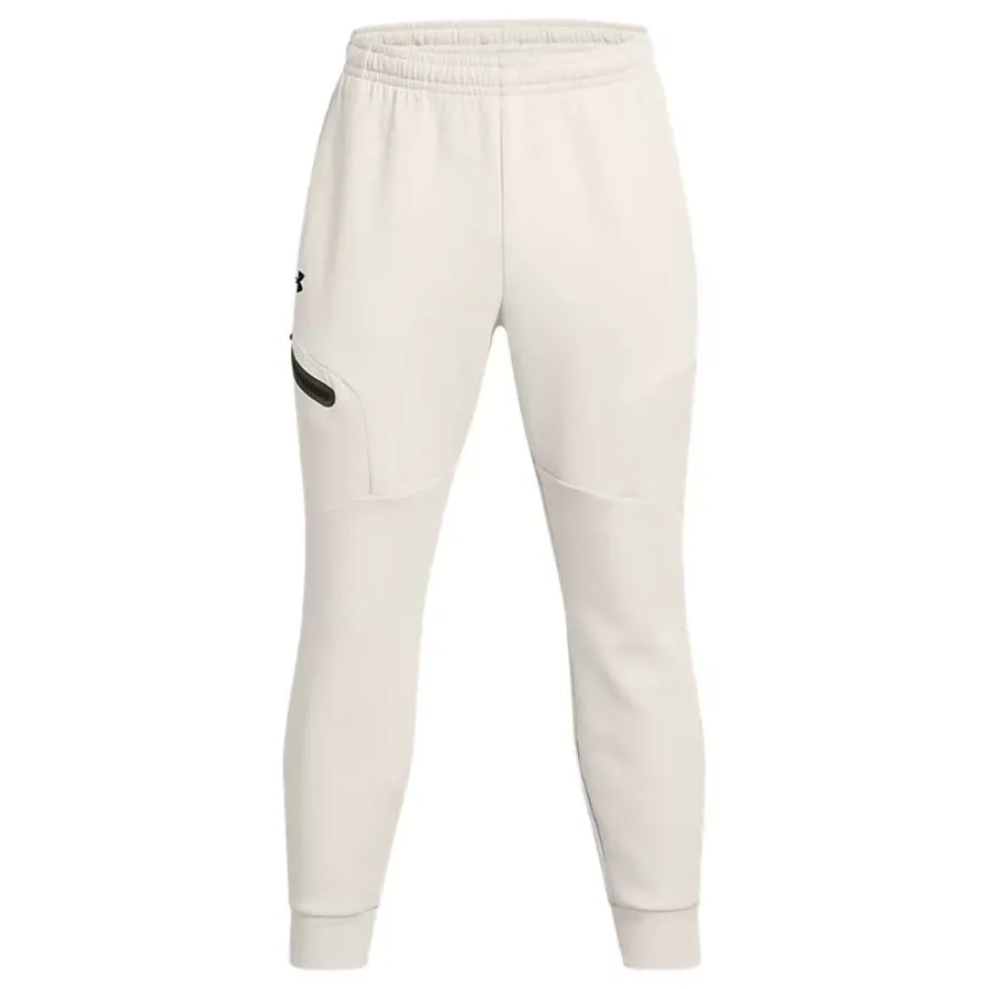 Under Armour Men's Summit White/Black Unstoppable Fleece Joggers sold by Merchology