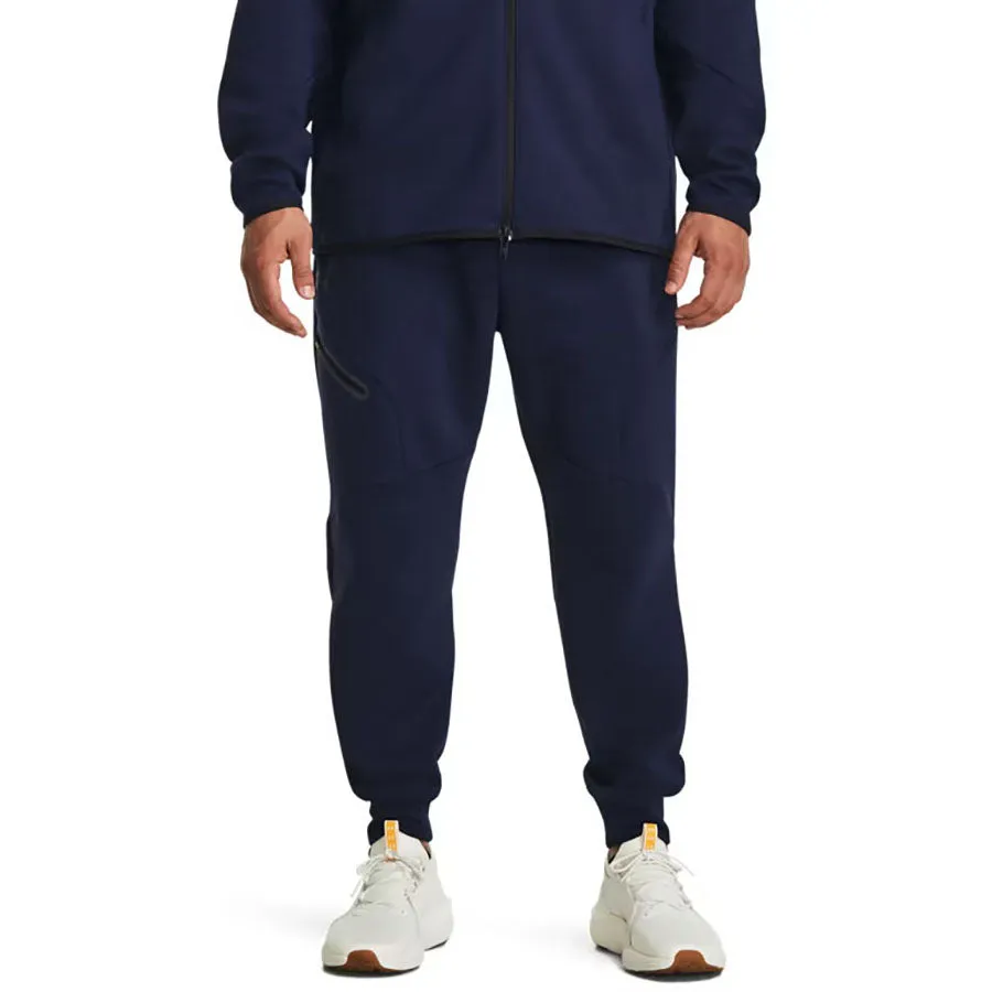 Under Armour Men's Midnight Navy/Black Unstoppable Fleece Joggers sold by Merchology product image thumbnail 3