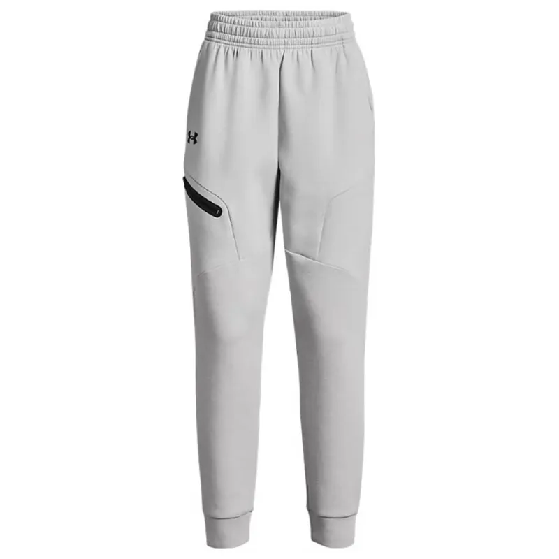 Under Armour Women's Mod Grey/Black Unstoppable Fleece Joggers made by Under Armour