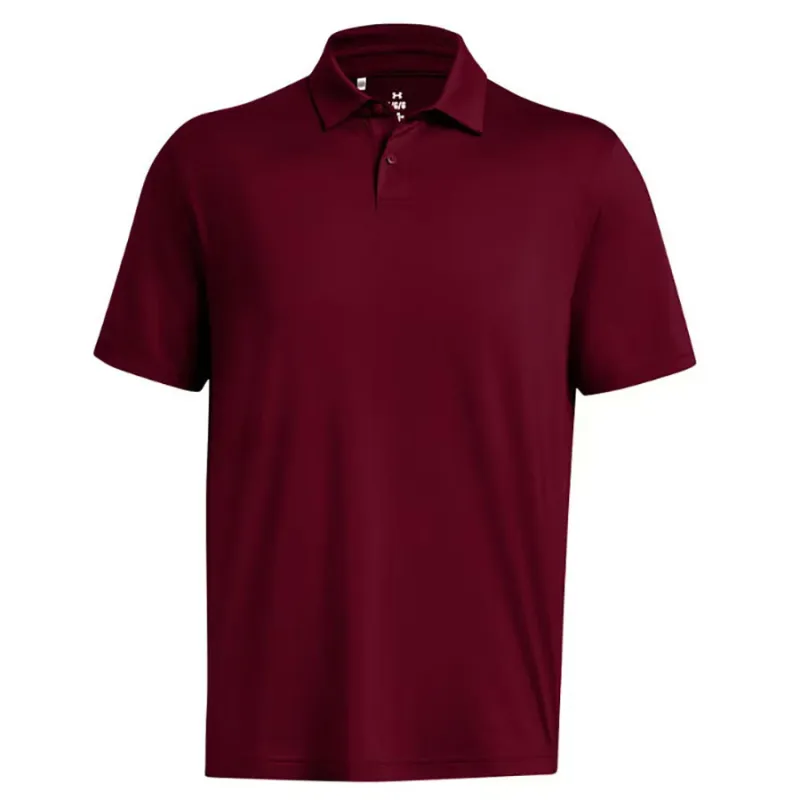 Under Armour Men's Cardinal/White Tee To Green Polo made by Under Armour