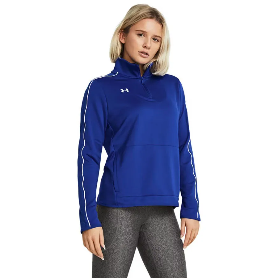 Under Armour Women's Team Royal/White Command Warm Up 1/4 Zip sold by Merchology product image thumbnail 3