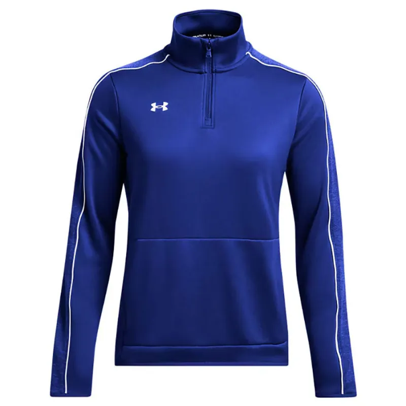 Under Armour Women's Team Royal/White Command Warm Up 1/4 Zip made by Under Armour
