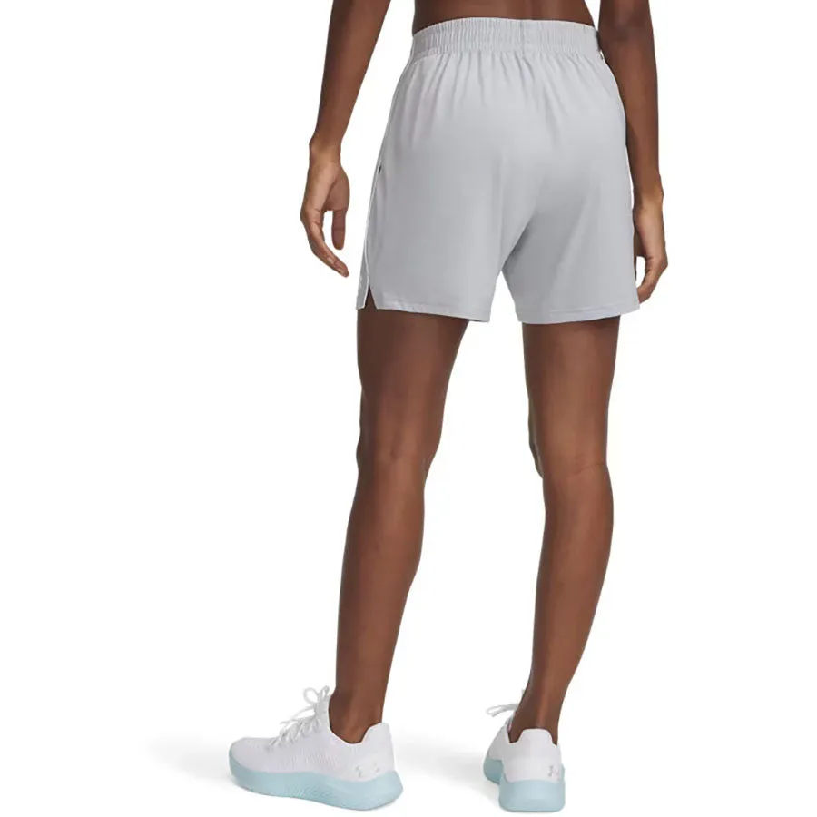 Under Armour Women's Mod Grey/White Tech Team 5" Shorts sold by Merchology product image thumbnail 2