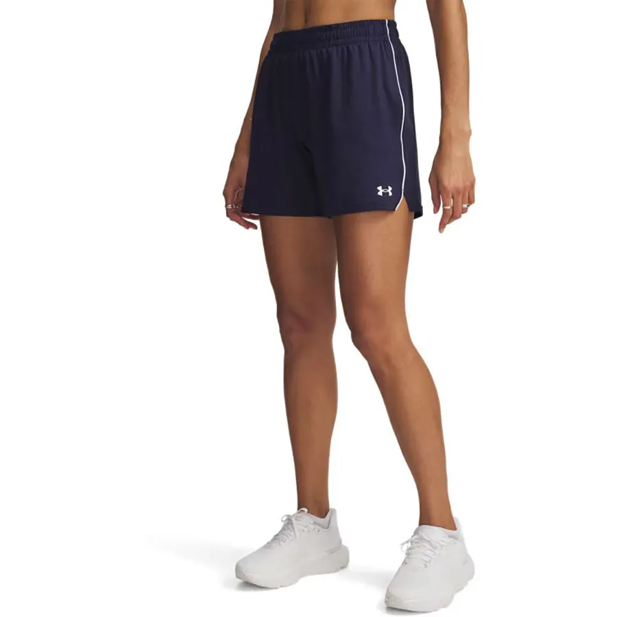 Under Armour Women's Midnight Navy/White Tech Team 5" Shorts sold by Merchology