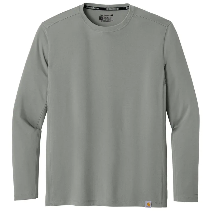 Carhartt Men's Asphalt Grey Force Sun Defender Long Sleeve T-Shirt made by Carhartt