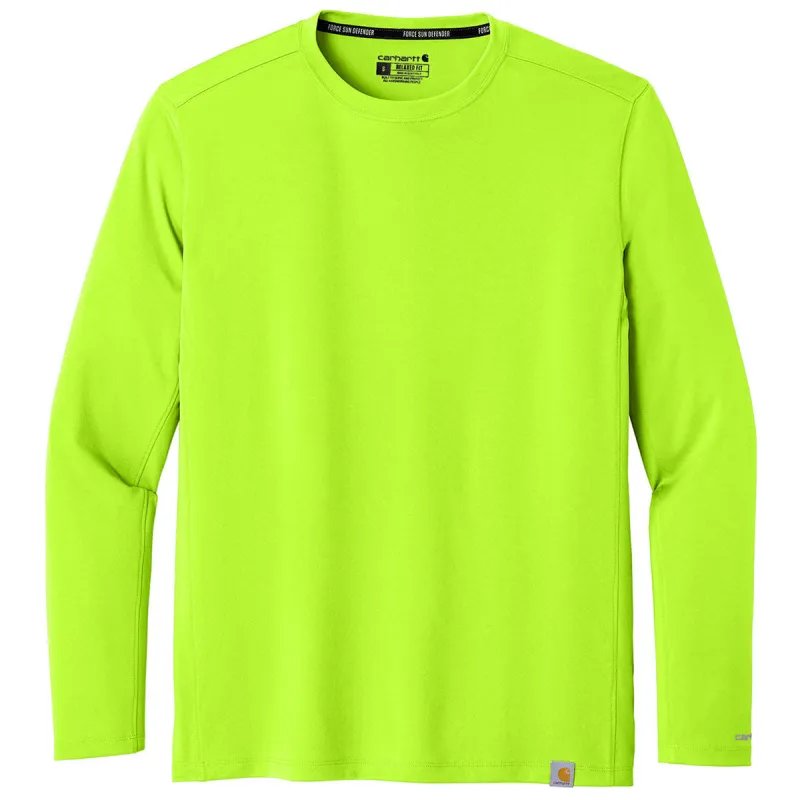 Carhartt Men's Brite Lime Force Sun Defender Long Sleeve T-Shirt made by Carhartt