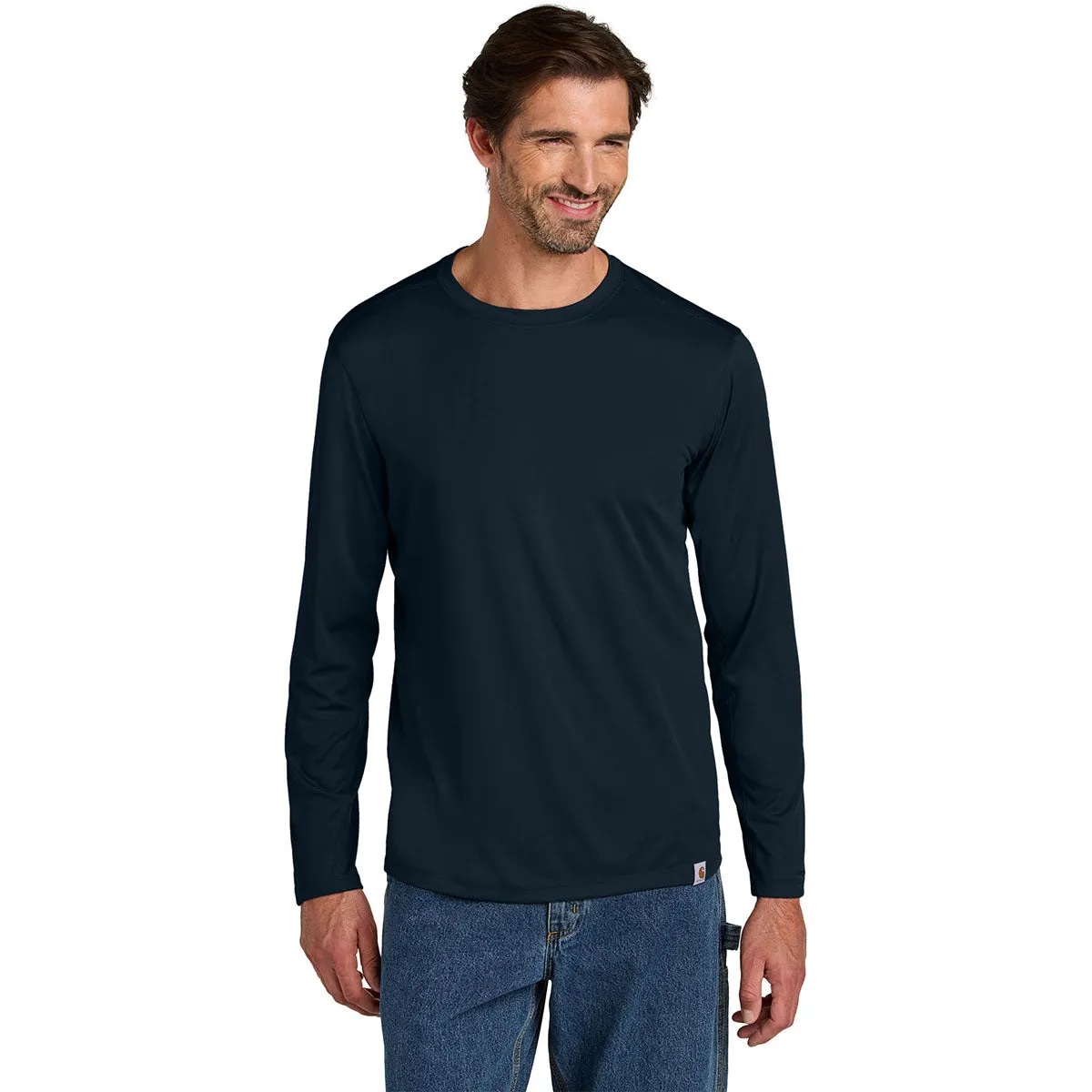 Carhartt Men's Navy Force Sun Defender Long Sleeve T-Shirt sold by Merchology product image thumbnail 3