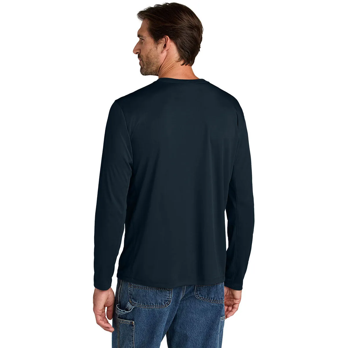 Carhartt Men's Navy Force Sun Defender Long Sleeve T-Shirt sold by Merchology product image thumbnail 4