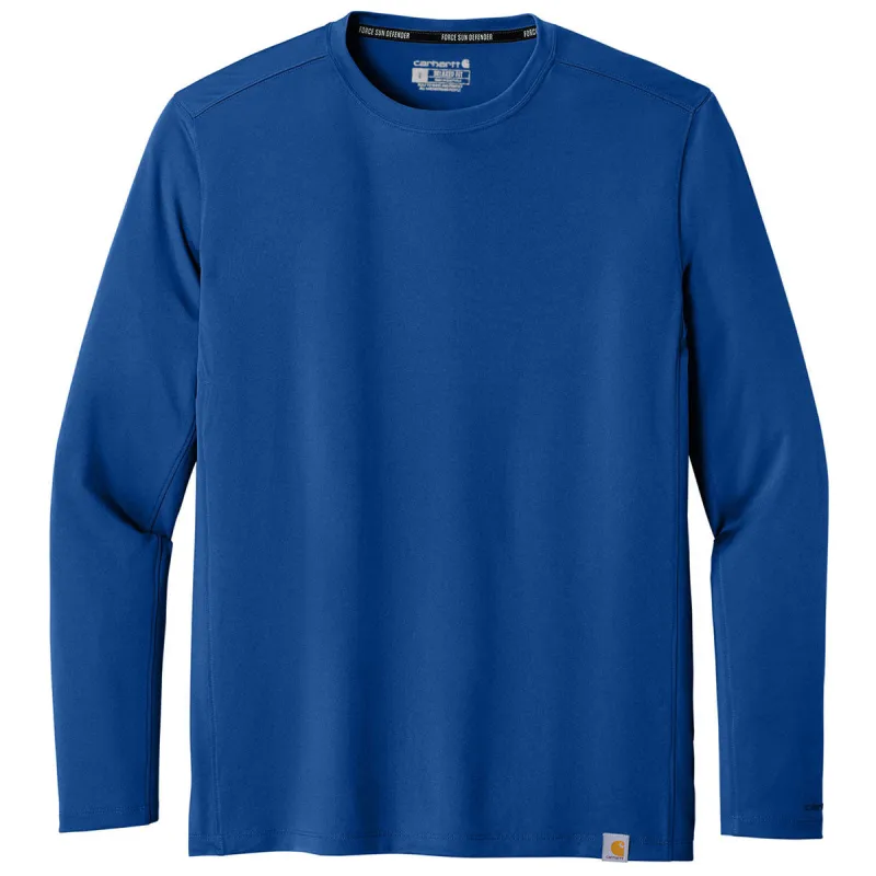 Carhartt Men's Royal Glass Blue Force Sun Defender Long Sleeve T-Shirt made by Carhartt