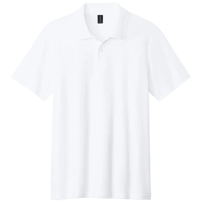 Gildan Men's White Softstyle Pique Polo made by Gildan