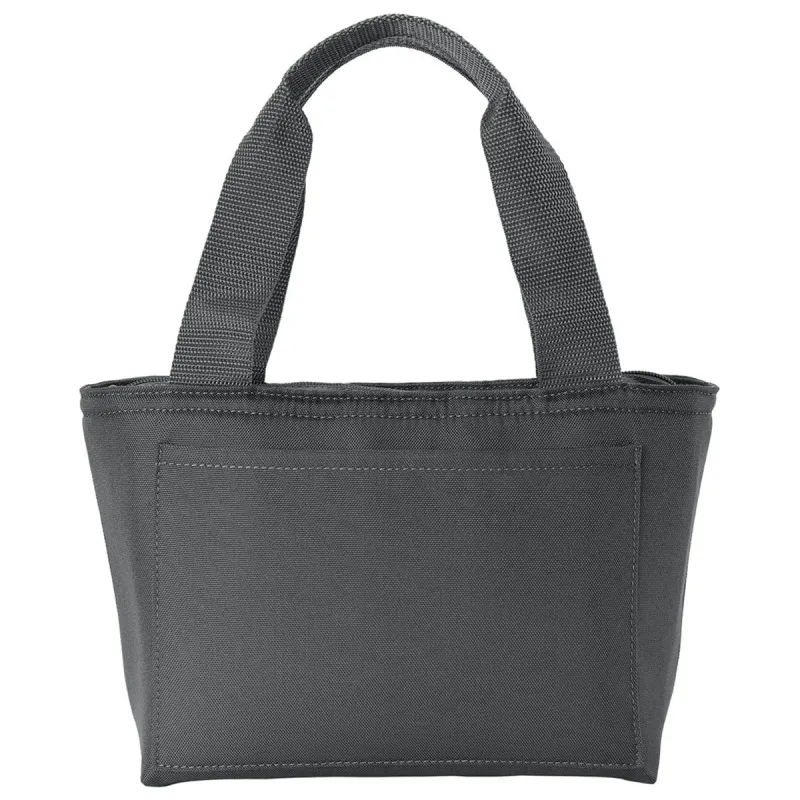 Port Authority Grey Steel Insulated Lunch Tote made by Port Authority