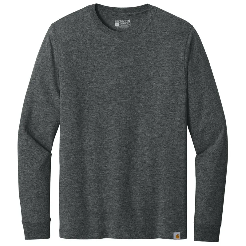 Carhartt Men's Carbon Heather Long Sleeve T-Shirt made by Carhartt