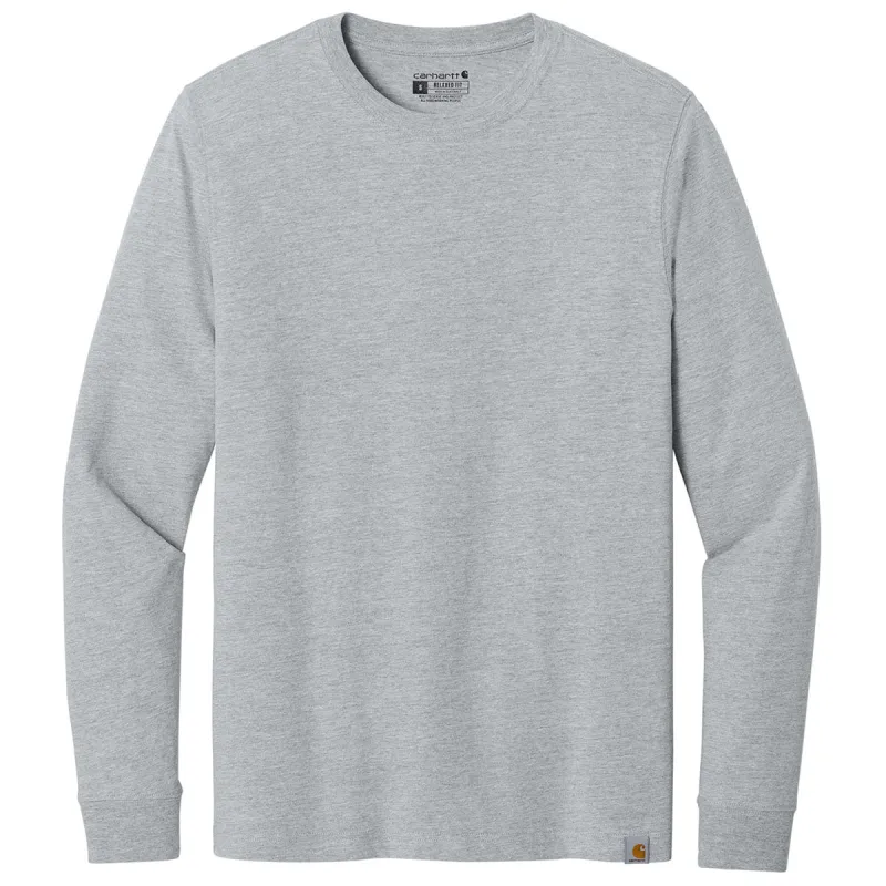 Carhartt Men's Heather Grey Long Sleeve T-Shirt made by Carhartt