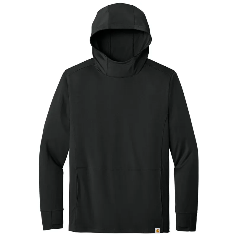 Carhartt Men's Black Force Sun Defender Long Sleeve Hooded T-Shirt made by Carhartt