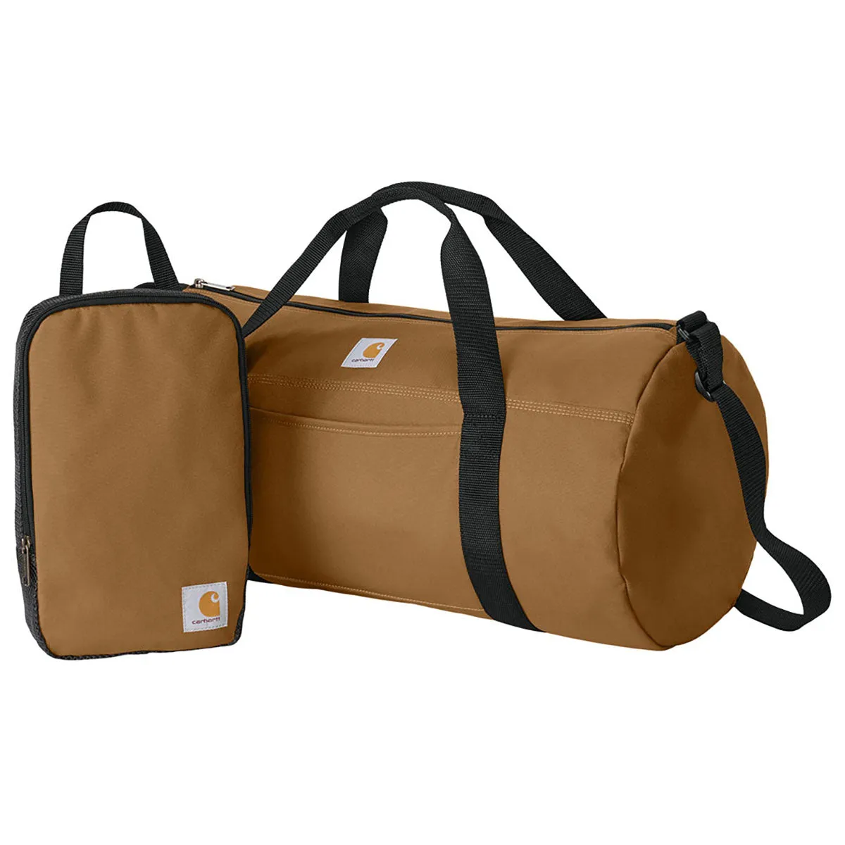 Carhartt Carhartt Brown Canvas Packable Duffel with Pouch sold by Merchology