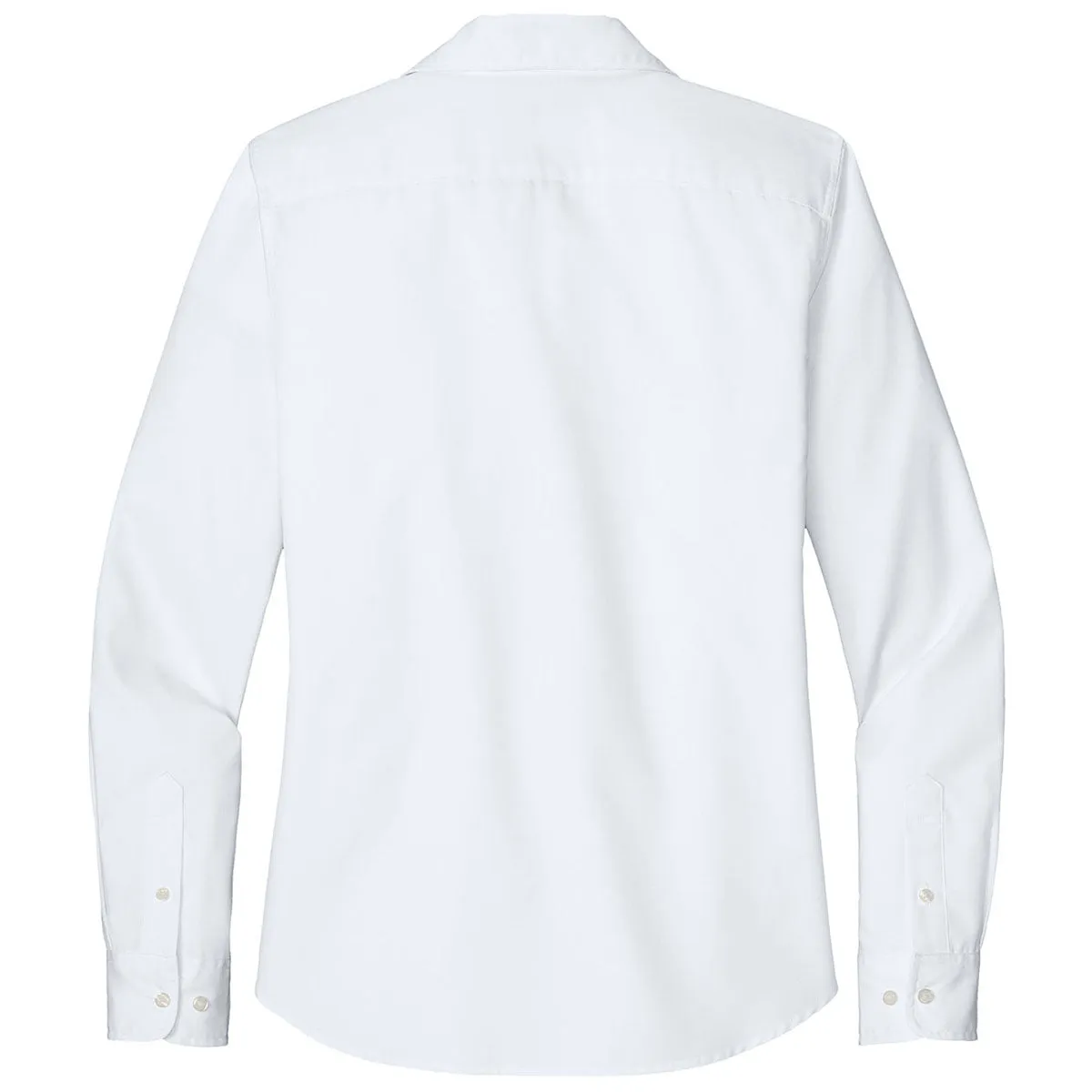 Port Authority Women's White Long Sleeve Nailhead Easy Care Shirt sold by Merchology product image thumbnail 2