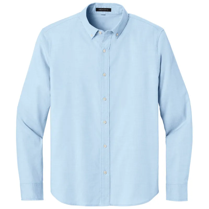 Mercer+Mettle Men's Light Blue Long Sleeve Modern Oxford Shirt made by Merchology